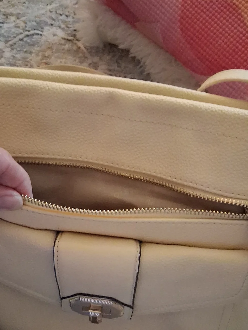 *Rosetti* Cream Crossbody Shoulder Bag with 2 Front Pockets